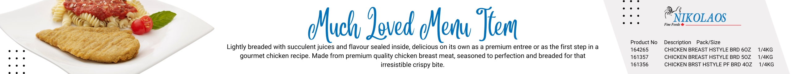 Nikolaos Homestyle Breaded Chicken Ad